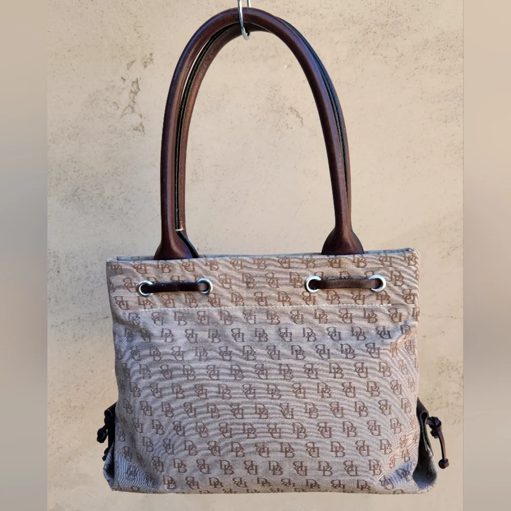 Dooney & Bourke Signature Canvas Tassel Tote Bag - Picture 4 of 13